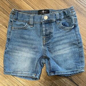 7 For All Mankind Kids Light Blue Denim Shorts